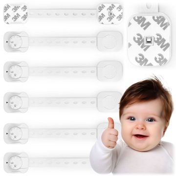Ricokids 798200 szekrénynyitó zár, 6 db, fehér