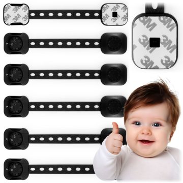   Zabezpieczenie otwierania szafek Ricokids 798202 6 szt czarne