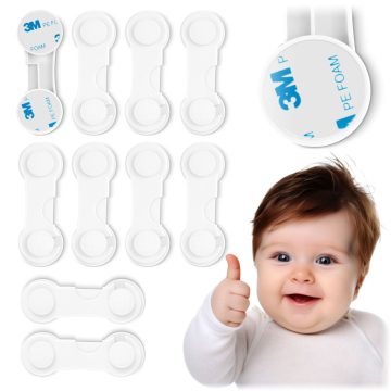 Ricokids 798300 szekrénynyitó zár, 10 db, fehér