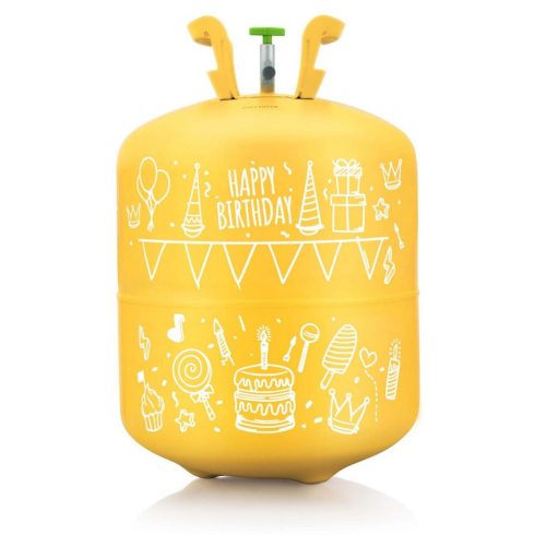 0,42 m³-es héliumpalack ballonokkal és Ricokids szalaggal