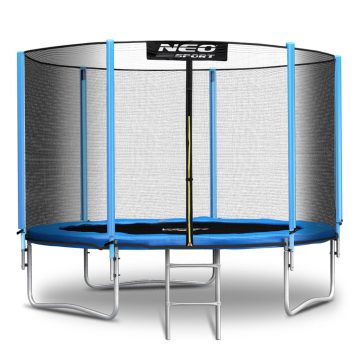   6 láb/183 cm-es kerti trambulin kültéri hálóval és Neo-Sport létrával