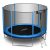 6 láb/183 cm-es kerti trambulin kültéri hálóval és Neo-Sport létrával
