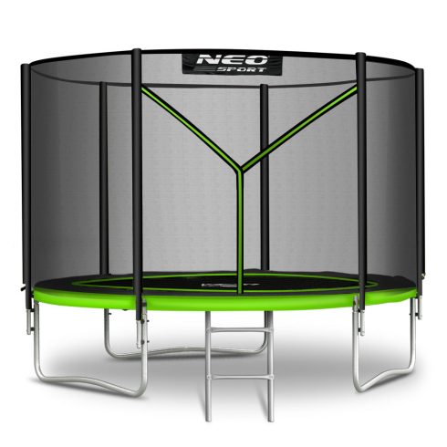 6 láb/183 cm-es kerti trambulin kültéri hálóval és Neo-Sport létrával