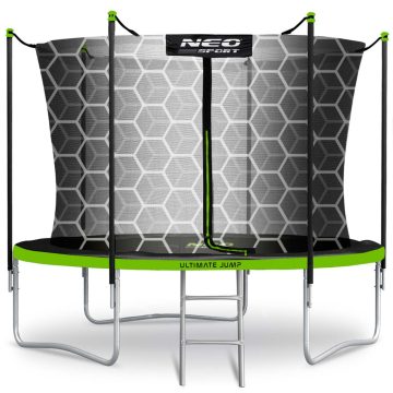   8 láb/252 cm-es kerti trambulin belső hálóval és létrával Neo-Sport