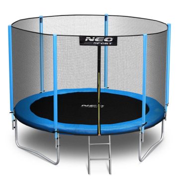   8 láb/252 cm-es kerti trambulin külső hálóval és Neo-Sport létrával