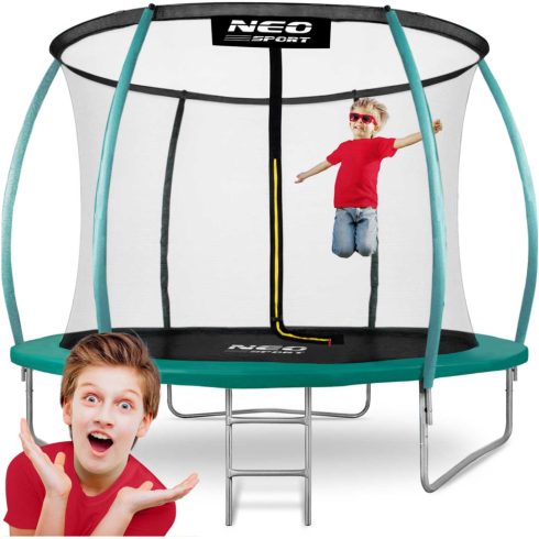 Profilozott kerti trambulin 10ft/312cm Neo-Sport belső hálóval