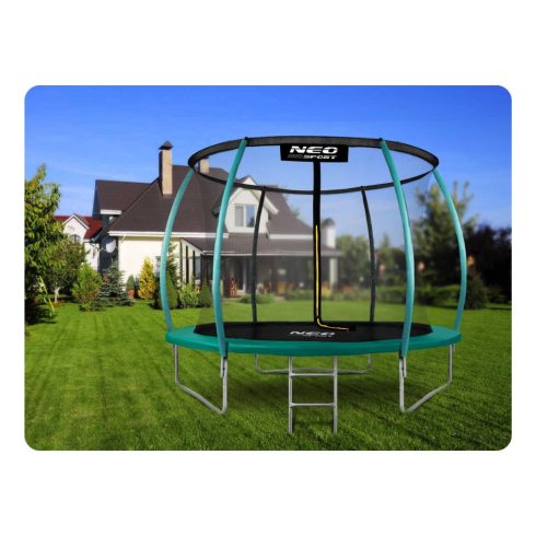 Profilozott kerti trambulin 10ft/312cm Neo-Sport belső hálóval