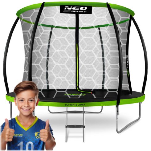 10 láb/312 cm-es profilozott kerti trambulin Neo-Sport belső hálóval