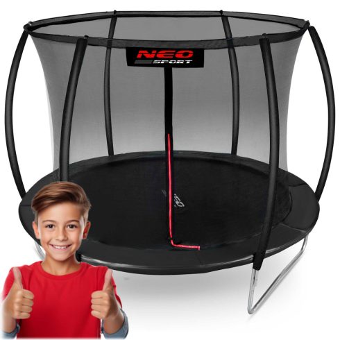 10 láb/312 cm-es profilozott kerti trambulin Neo-Sport belső hálóval