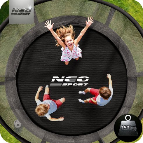 10 láb/312 cm-es profilozott kerti trambulin Neo-Sport belső hálóval