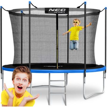   10 láb/312 cm-es kerti trambulin belső hálóval és létrával Neo-Sport