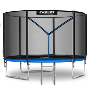   10 láb/312 cm-es kerti trambulin külső hálóval és Neo-Sport létrával