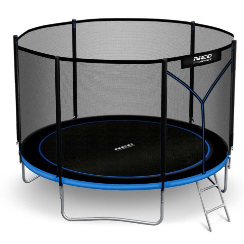 10 láb/312 cm-es kerti trambulin külső hálóval és Neo-Sport létrával