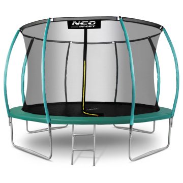  Profilozott kerti trambulin 12ft/374cm Neo-Sport belső hálóval