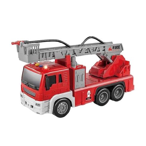 City Rescue Spray Tűzoltóautó Hang És Fény Építőipari Kamion Tűzoltóautó Játék Teherautó 360 Fokban Forgatható Tűzoltó Létrával