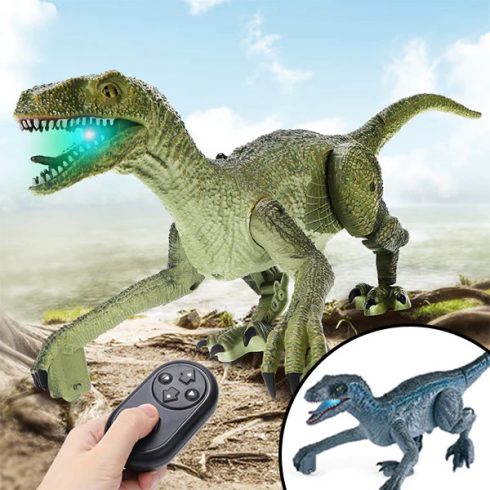 Velociraptor Távirányítós Játék Dínó Élethű hanghatásokkal – RC Dinoszaurusz