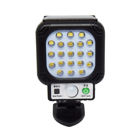 Kültéri solar LED lámpa – mozgásérzékelővel / 21 db extra fényes LED (JX-955B)