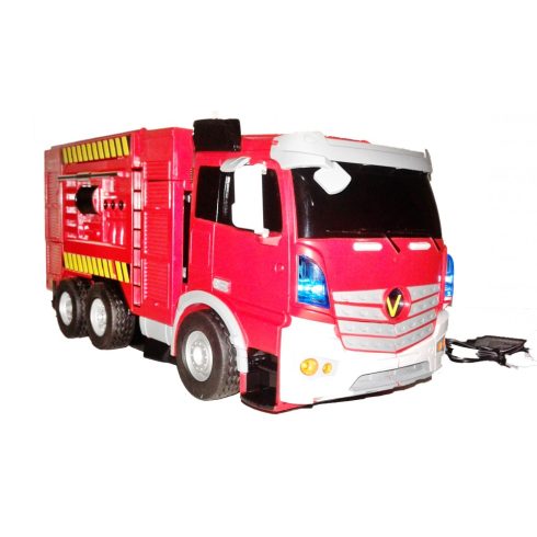 40 Cm  Nagy Hangvezérléses Okosjáték Óriás Autobot Robot Transzformációs Tűzoltó Autó 2.4 Ghz