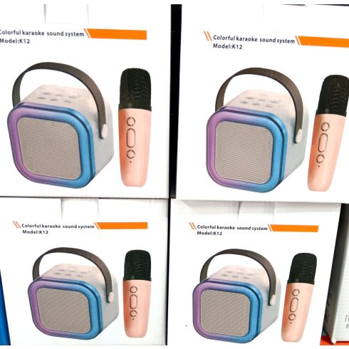 VividMusic Vezeték nélküli Karaoke Hangszóró Mikrofonnal K12 RGB Bluetooth