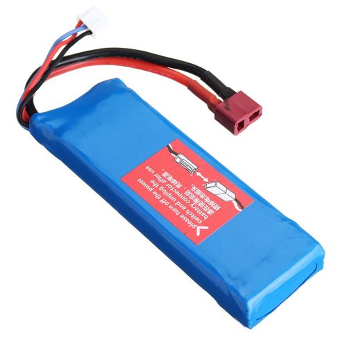 Wltoys K949-78 7,4 V-os 2200mAh 25C 2S T dugó Lipo akkumulátor a 124016 124017 124018 124019 144001 144010 10428 10428A/B/C/A2/B2/C2 RC autó alkatrészeihez