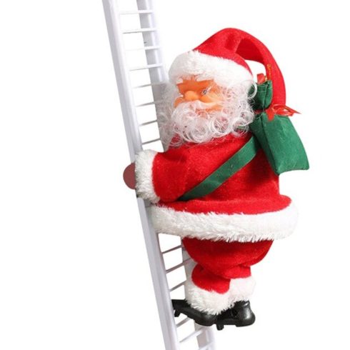 Létrán Mászó Puttonyos Játék Mikulás 22 Cm KBL-256 Karácsonyra