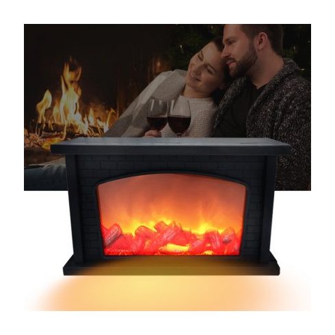 Kandalló Hatású Dekorációs LED Lámpa USB Kábellel Karácsonyra is