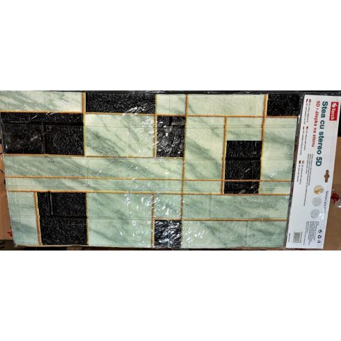 10 Darab Öntapadós 3d Tégla Hatású Dekor Falmatrica Tapéta Szobába Kubik Art Mintás Színben 70x77x0,6 Cm