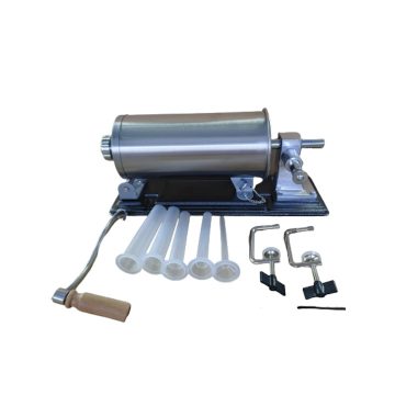   Vízszintes Kolbásztöltő gép, garat sertés- és birkahúshoz, rozsdamentes acél, 5 kg, 5 garat tartalmazza Vanessa ®eCASIO