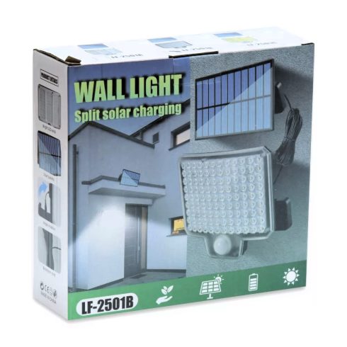 Kültéri Split LED Napelemes Fali Lámpa 108 Led Mozgásérzékelővel (LF-2501B vagy C)