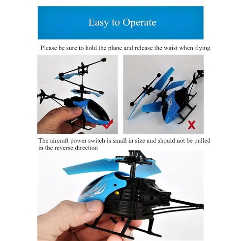 Indukciós helikopter távirányítóval – kézzel irányítható, lebegő játék (LH-1804R) Szenzoros Helicopter