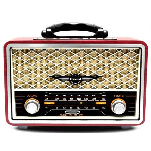 Legújabb Meier Retro Rádió Távirányítóval, 1200mAh, M-156BT