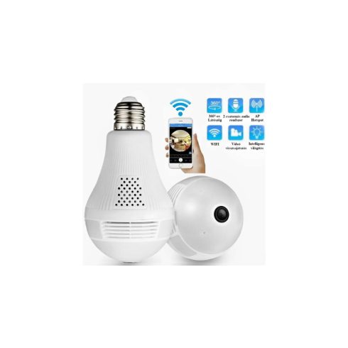 Biztonsági Panoráma WIFI Kamera E27 Foglalat 360°-os Látószög