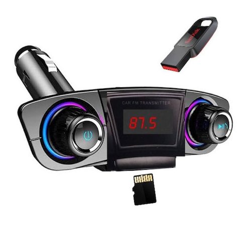 M20 Autórádió Formájú Bluetooth FM Transzmitter LED kijelzővel / 2 db USB-vel