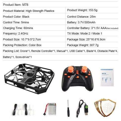 TKKJ Érzékelős Közösségi Quadcopter  ( Drón ) Körbe Szenzorokkal Precíz Érzékelők Stabil Mozgás