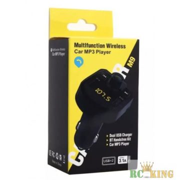   M9 Multifunkciós MP3 Transmitter Lejátszó Bluetooth Telefon Kihangosító Dual USB Töltő Transzmitter