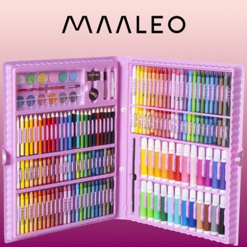 Painting set in a suitcase 168 pcs pink