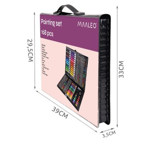 Painting set in a case 168 pcs black