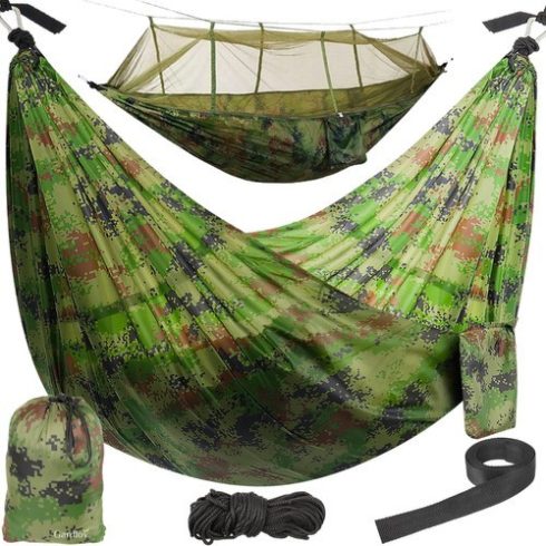 Santiago Army Tourist függőágy 260x140cm hálóval