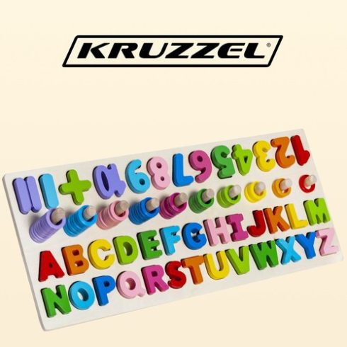 Wooden alphabet and numbers puzzle