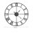 Retro wall clock - black