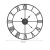 Retro wall clock - black