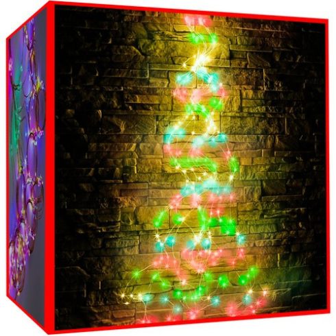 200 LED-es lámpa - angyalhaj - többszínű 12V