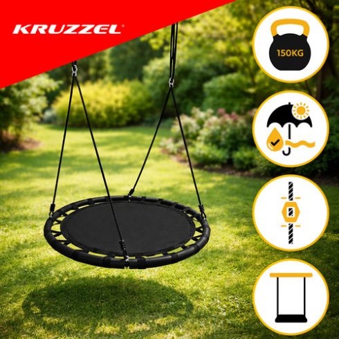 Gólyafészek hinta 100 cm fekete