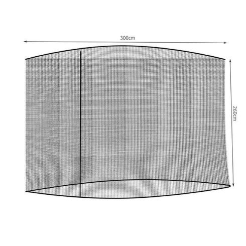 Mosquito net for garden umbrella 3m - black