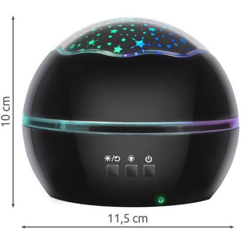 Night light with projector - black LP16857