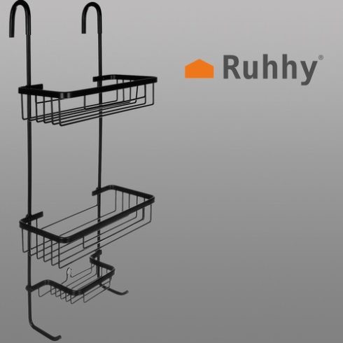 Hanging shower shelf - black