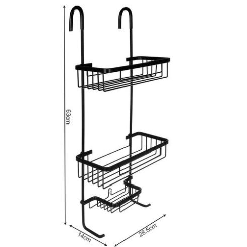 Hanging shower shelf - black