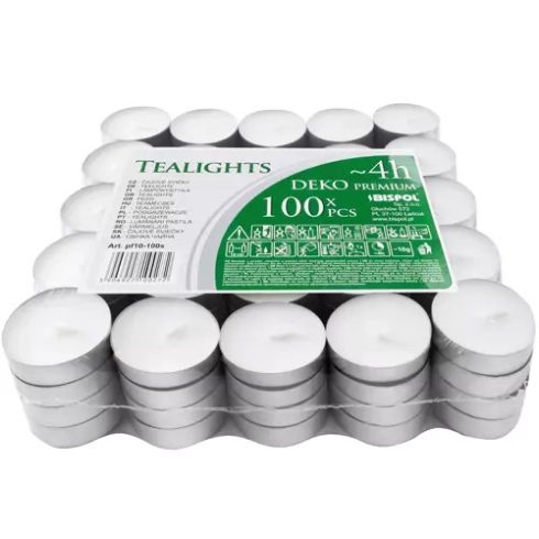 Gyertyák/melegítők 4 órás - 100 db-os készlet