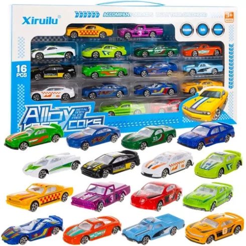 Színes autók/rugók 1:64 - 16 darabos Kruzzel 20352