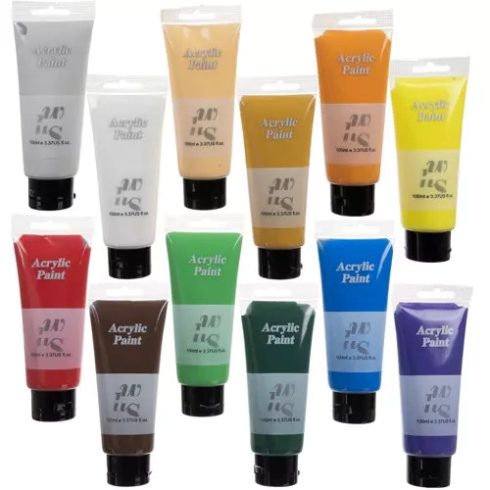 Akrilfesték 12 db 100ml Maaleo 20424